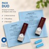 Lot de 2 sticks + 2 serviettes microfibres+ 2 recharges + 2 étui à lunette
